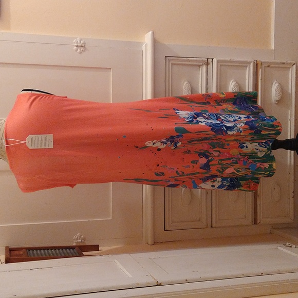 NWT Made with Love peach sleeveless dress Sz M - Picture 4 of 8